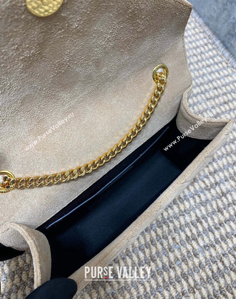 Saint Laurent Envelope Small Chain Bag in Suede Beige 526286 2024 (YY-240803053)