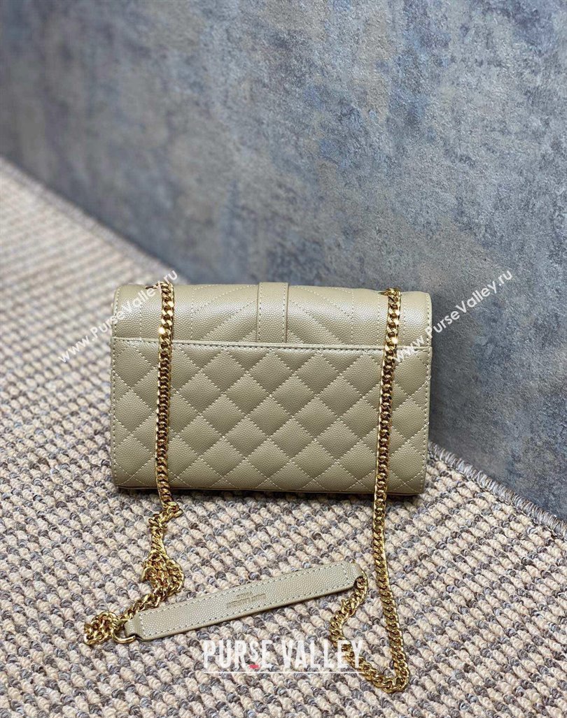 Saint Laurent Envelope Small Chain Bag in Grained Leather 526286 Beige 2024 (YY-240803057)