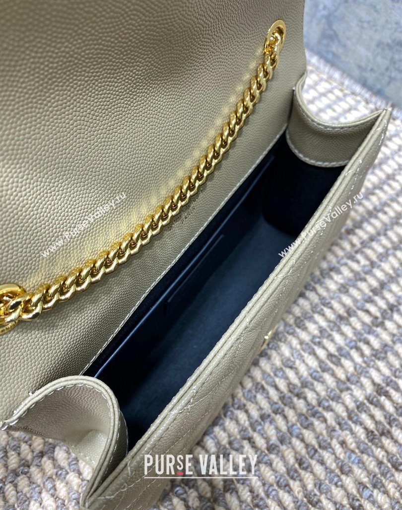 Saint Laurent Envelope Small Chain Bag in Grained Leather 526286 Beige 2024 (YY-240803057)