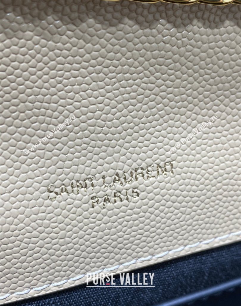 Saint Laurent Envelope Small Chain Bag in Grained Leather 526286 Beige 2024 (YY-240803057)