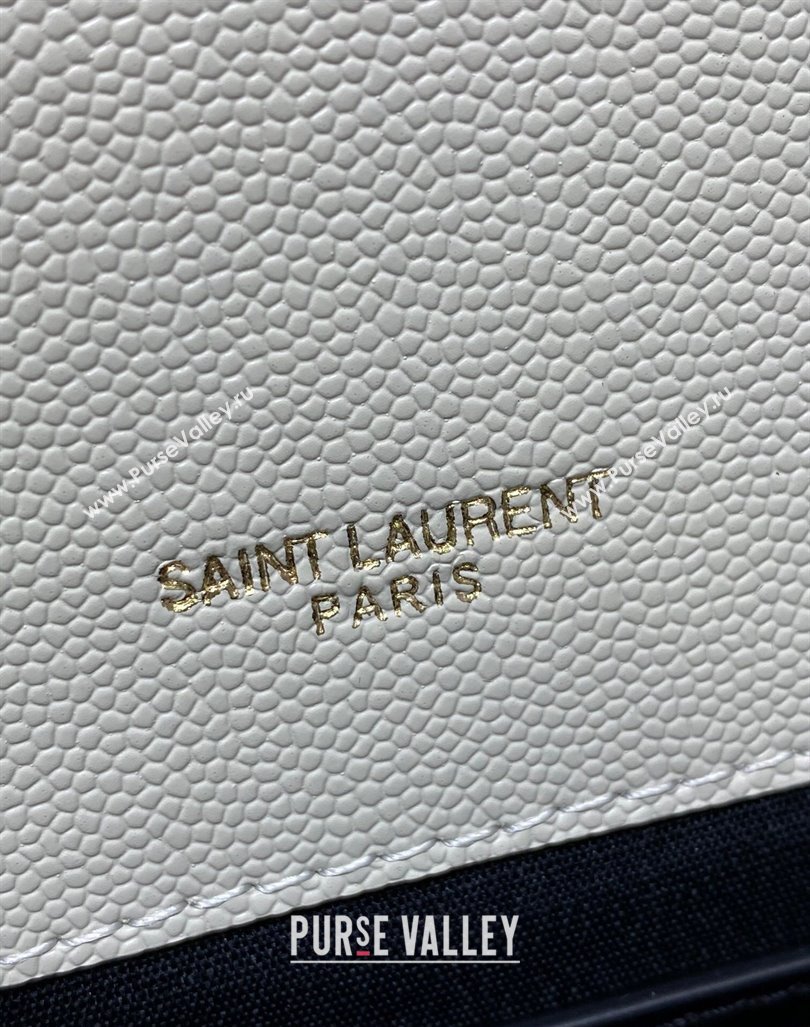 Saint Laurent Envelope Small Chain Bag in Grained Leather 526286 White 2024 (YY-240803058)