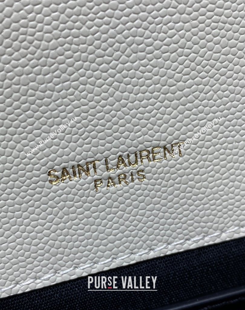 Saint Laurent Envelope Small Chain Bag in Grained Leather 526286 White 2024 (YY-240803058)