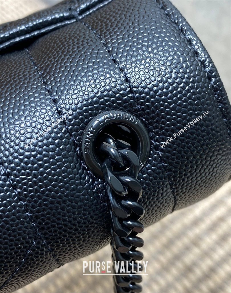 Saint Laurent Envelope Small Chain Bag in Grained Leather 526286 All Black 2024 (YY-240803061)