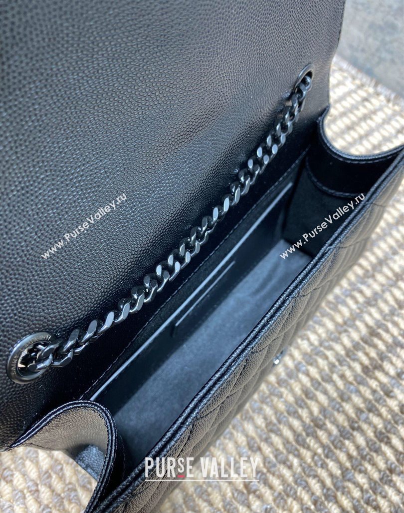 Saint Laurent Envelope Small Chain Bag in Grained Leather 526286 All Black 2024 (YY-240803061)