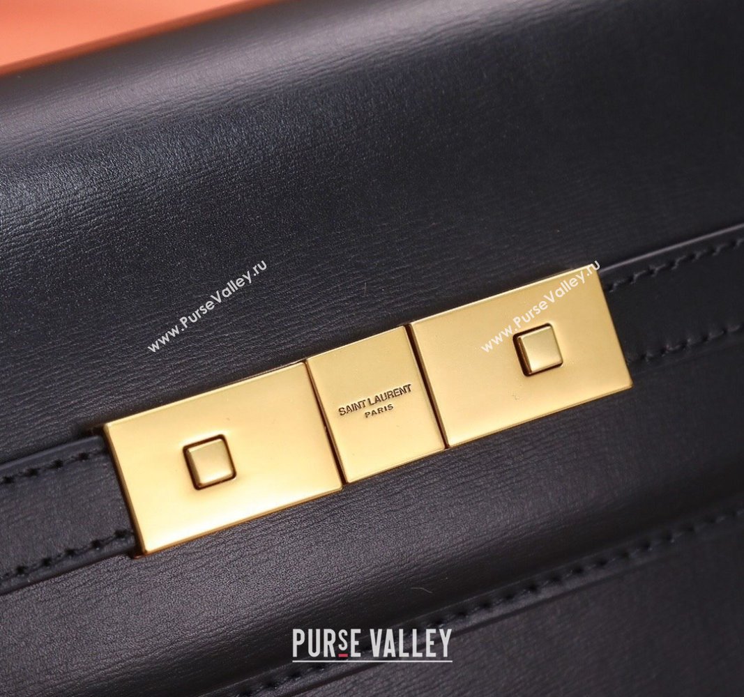 Saint Laurent Manhattan Shoulder Bag in Smooth Leather 675626 Black/Gold 2024 (YY-240803062)