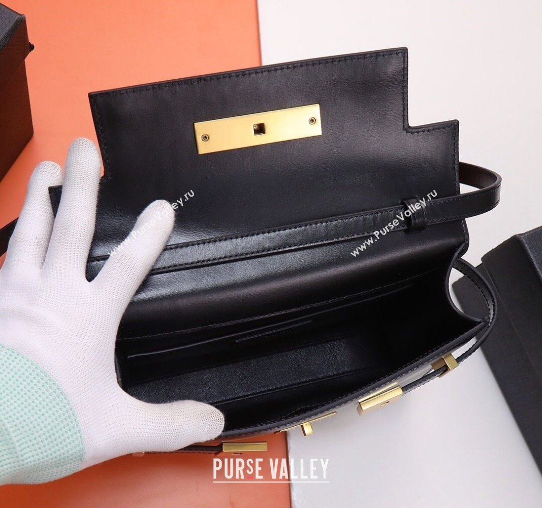 Saint Laurent Manhattan Shoulder Bag in Smooth Leather 675626 Black/Gold 2024 (YY-240803062)