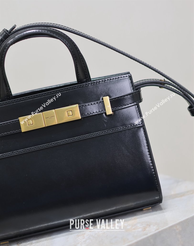 Saint Laurent Manhattan Mini Top handle bag in Smooth Leather Black 2024 593741 (YY-240827015)