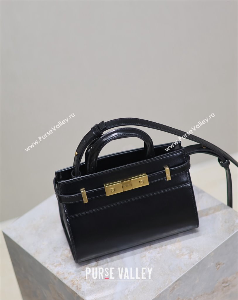 Saint Laurent Manhattan Mini Top handle bag in Smooth Leather Black 2024 593741 (YY-240827015)