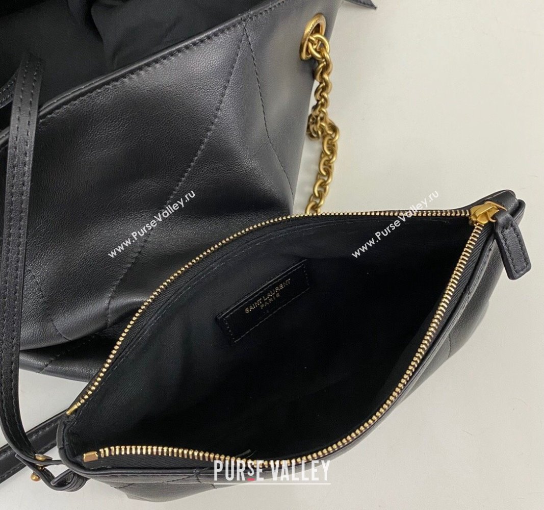 Saint Laurent Jamie 4.3 Large Pochon Tote Bag in Black Lambskin 2024 809824 (nana-240827003)