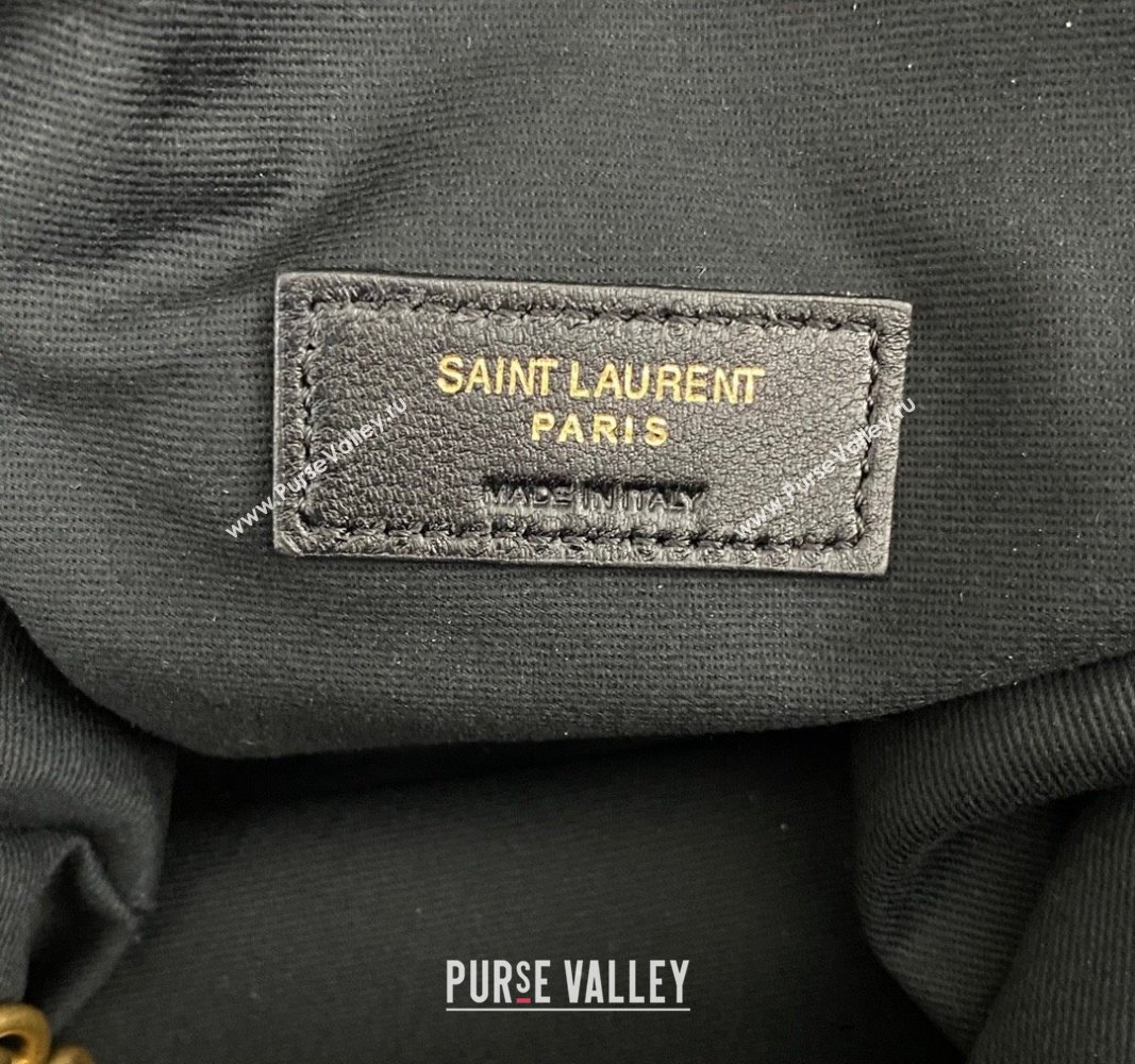 Saint Laurent Jamie 4.3 Large Pochon Tote Bag in Black Lambskin 2024 809824 (nana-240827003)