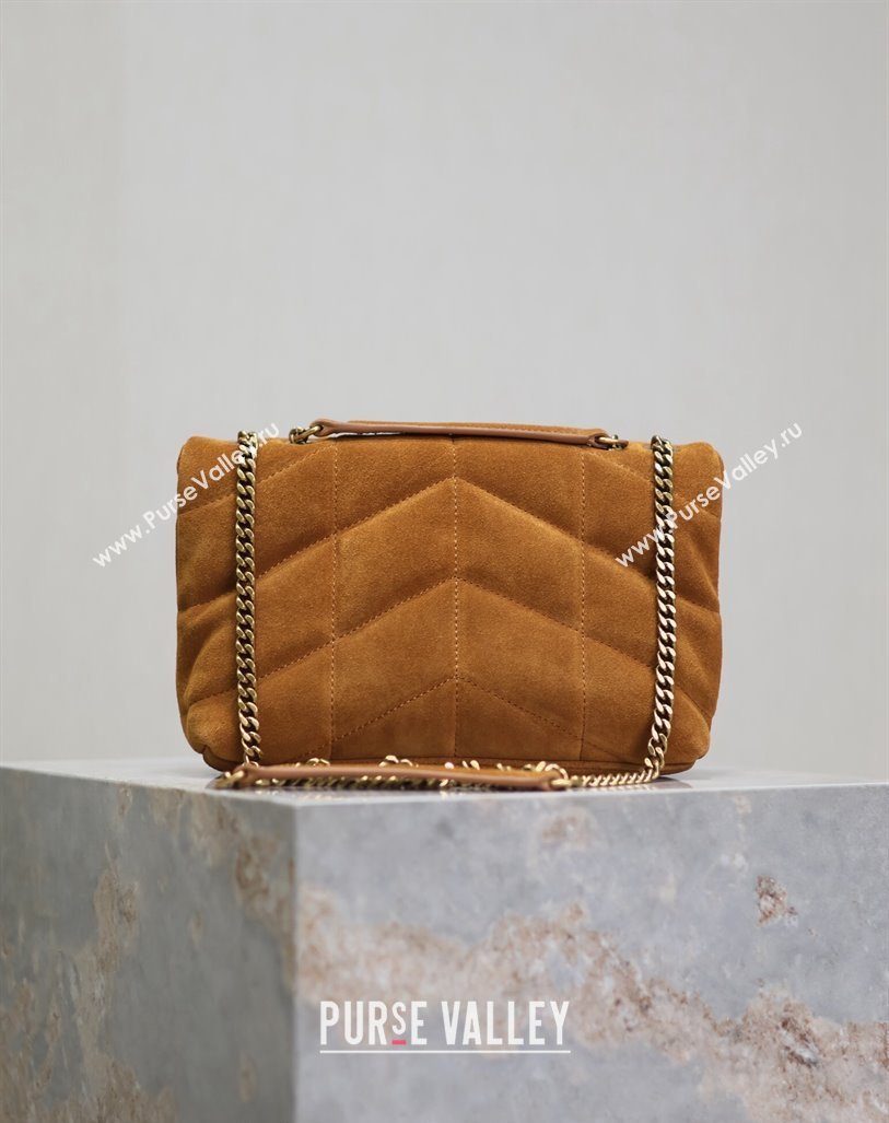 Saint Laurent Loulou Toy Puffer Bag in Suede 759337 Clay Yellow 2024 (YY-240827023)