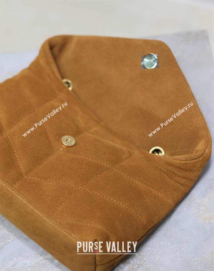 Saint Laurent Loulou Toy Puffer Bag in Suede 759337 Clay Yellow 2024 (YY-240827023)