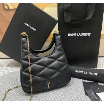 Saint Laurent Sade Hobo bag in Black lambskin 2024 793608 (nana-240827004)