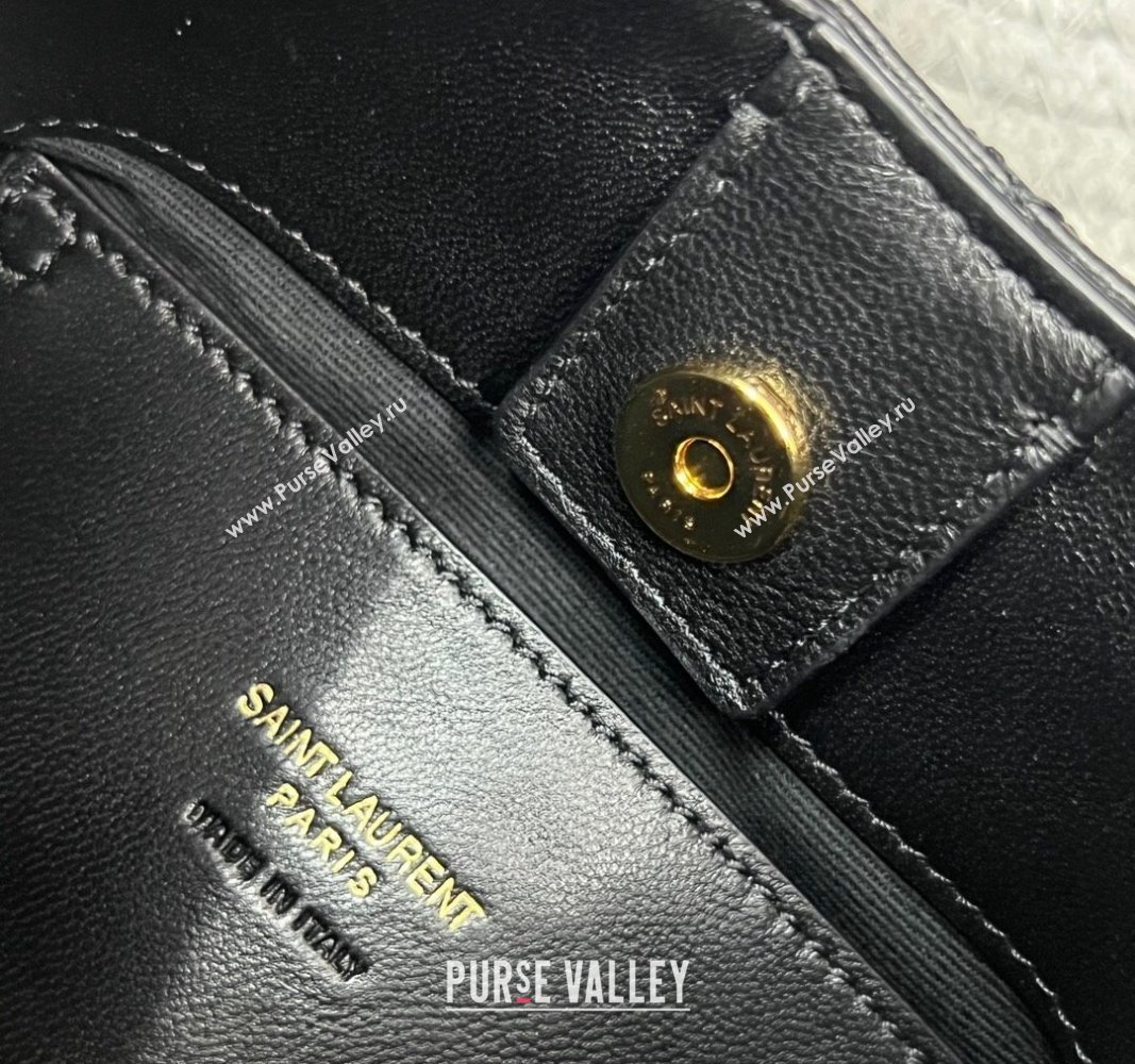 Saint Laurent Sade Hobo bag in Black lambskin 2024 793608 (nana-240827004)