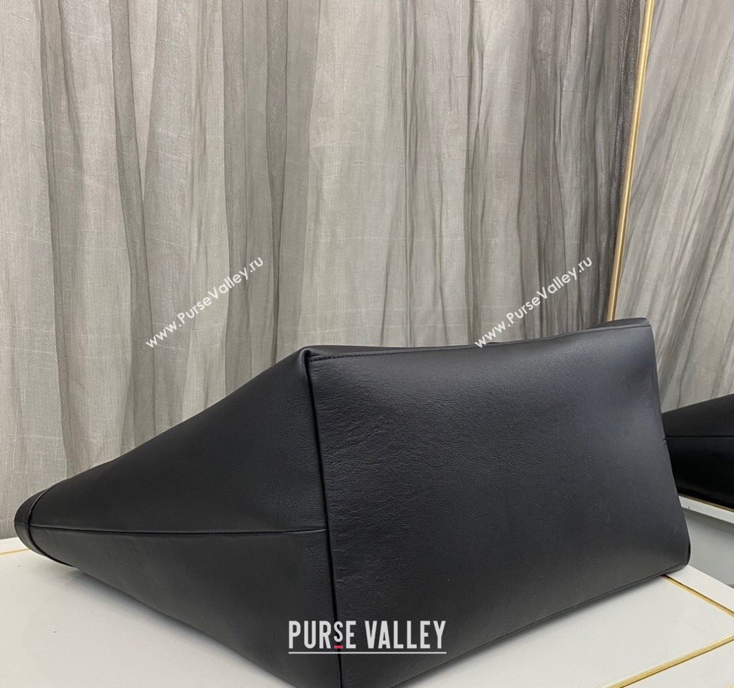 Saint Laurent WHY Tote Bag in Black Leather 2024 817602 (nana-240920034)