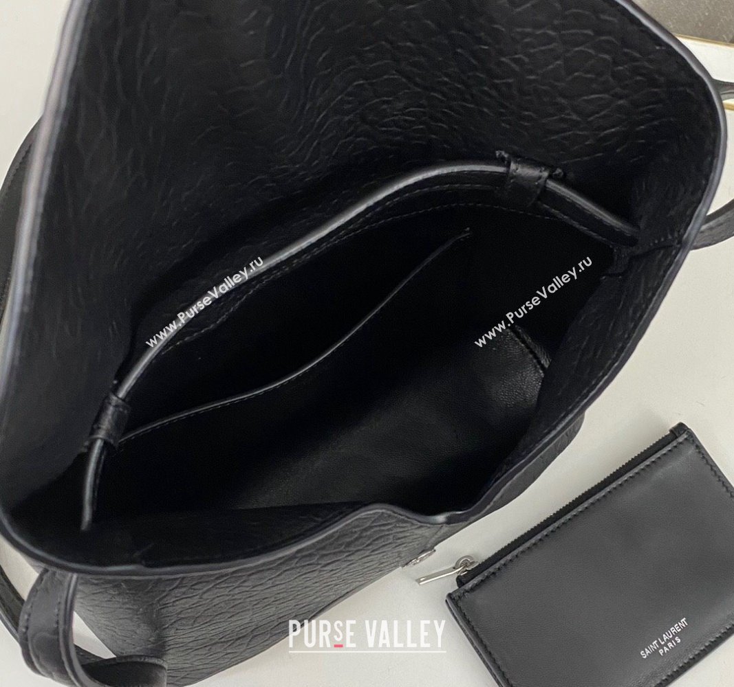 Saint Laurent Cassandre Envelope Messenger Bag in Black Embossed Lambskin 2024 801490 (nana-241031026)