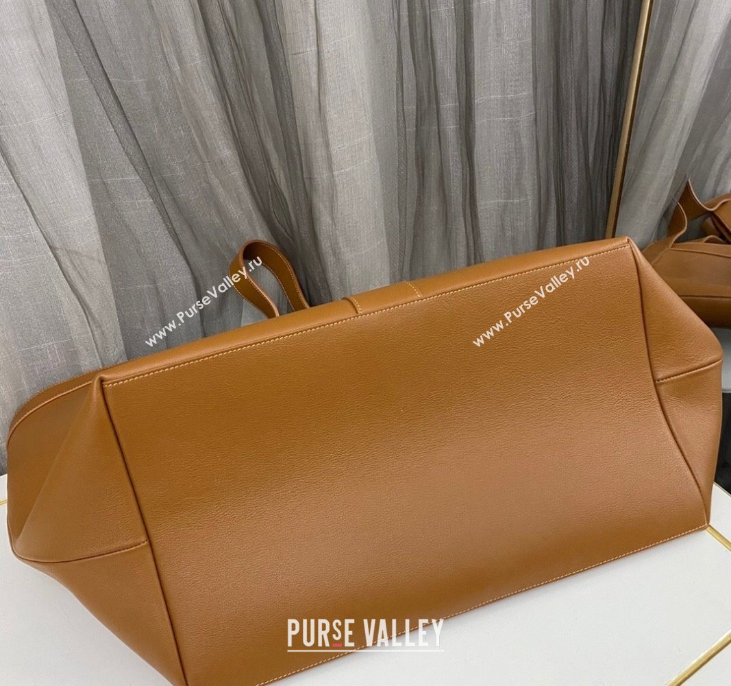 Saint Laurent WHY Tote Bag in Brown Leather 2024 817602 (nana-241031023)