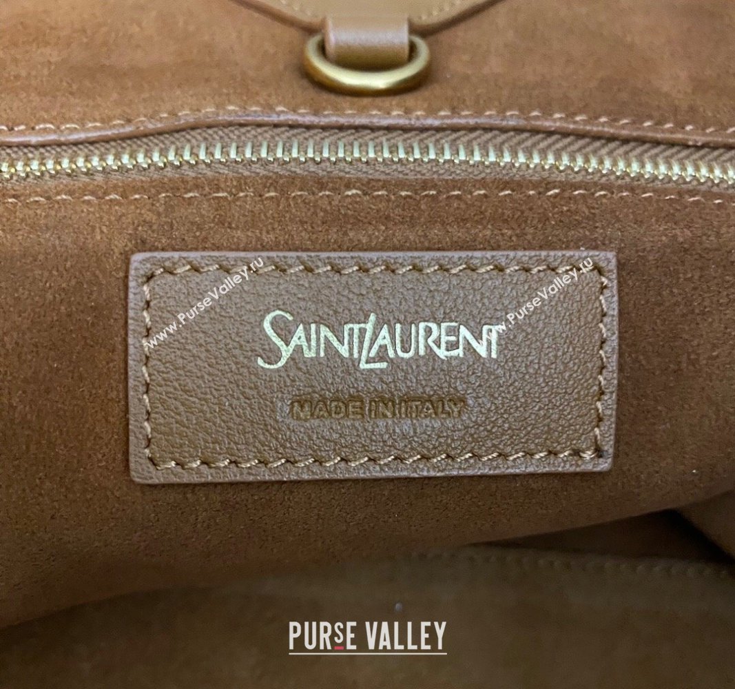 Saint Laurent WHY Tote Bag in Brown Leather 2024 817602 (nana-241031023)