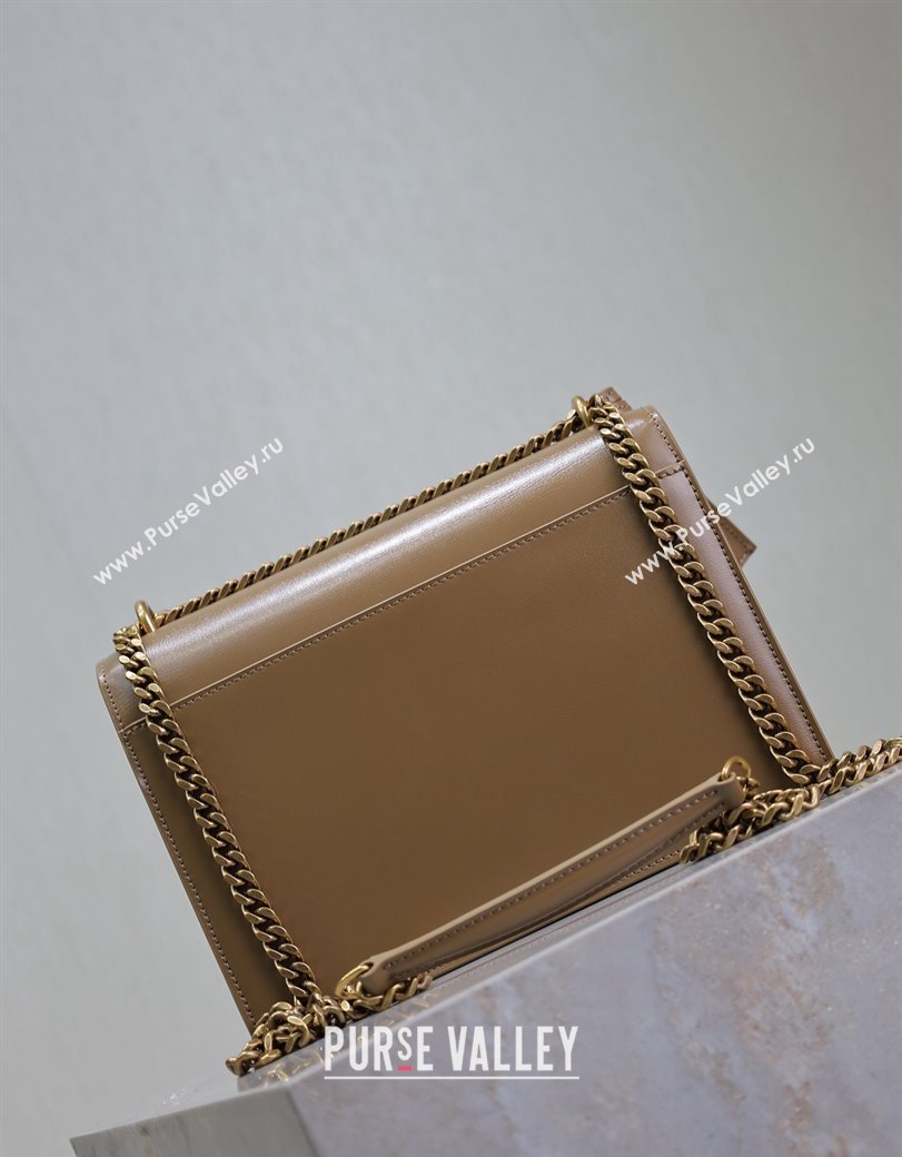 Saint Laurent Sunset Medium Bag in Box Leather 442906 Milk Tea Beige 2024 (YY-241217113)