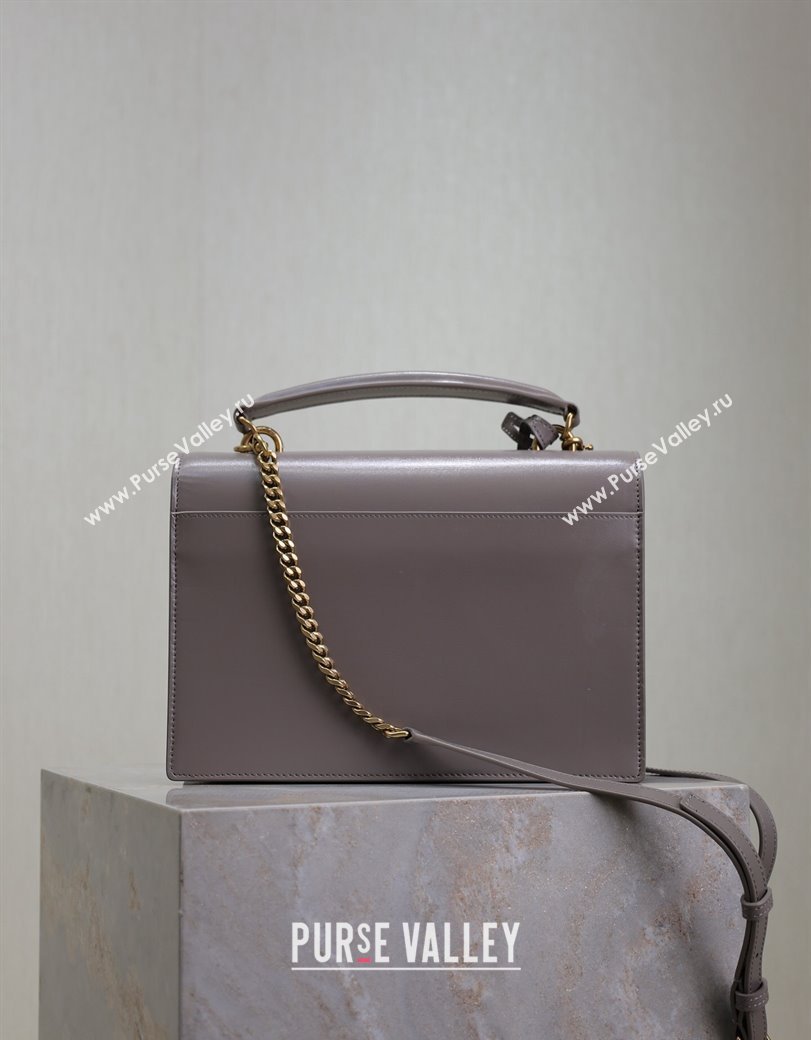 Saint Laurent Medium Sunset Top Handle Bag in Smooth Leather 634723 Grey 2024 (YY-241218008)