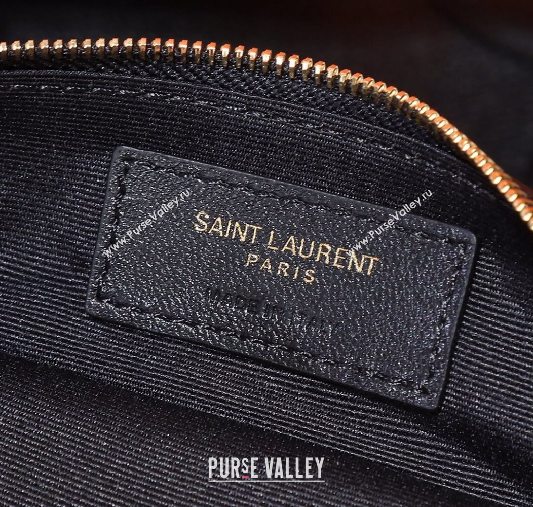 Saint Laurent LE 5 À 7 Hobo Bag in Grained Leather 793088 Black/Gold 2024 (YY-241218010)