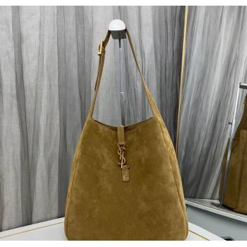 Saint Laurent LE 5 À 7 Supple Large Bucket Bag in Suede 753837 Barley Green 2024 (YY-241217099)