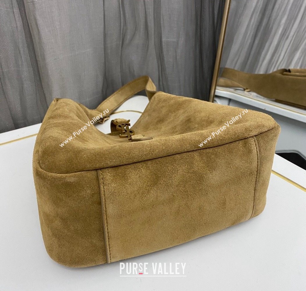 Saint Laurent LE 5 À 7 Supple Small Hobo Bag in Suede 713938 Barley Green 2024 (YY-241218012)