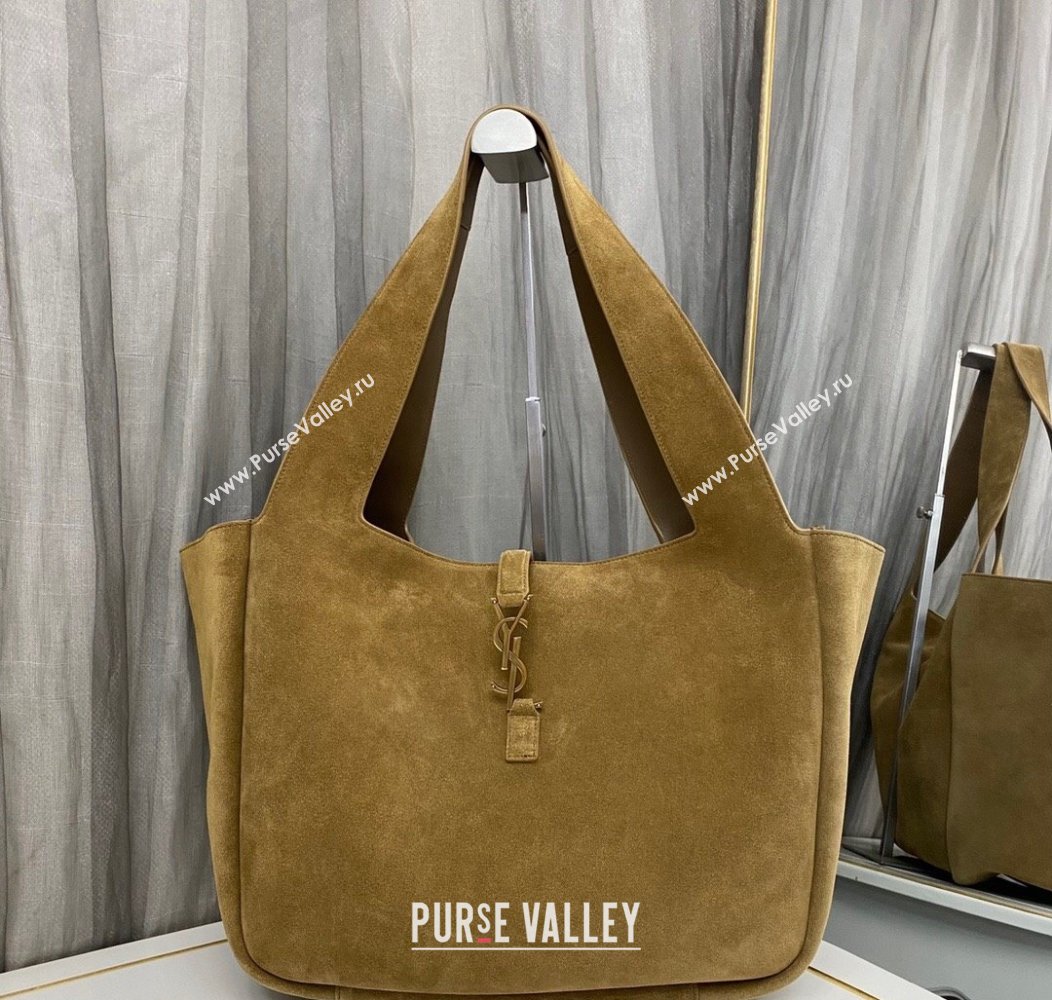 Saint Laurent Bea Tote in Suede 763435 Golden Leaf 2024 (nana-241218027)