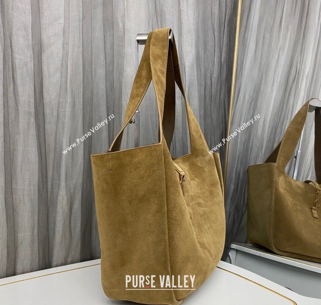 Saint Laurent Bea Tote in Suede 763435 Golden Leaf 2024 (nana-241218027)