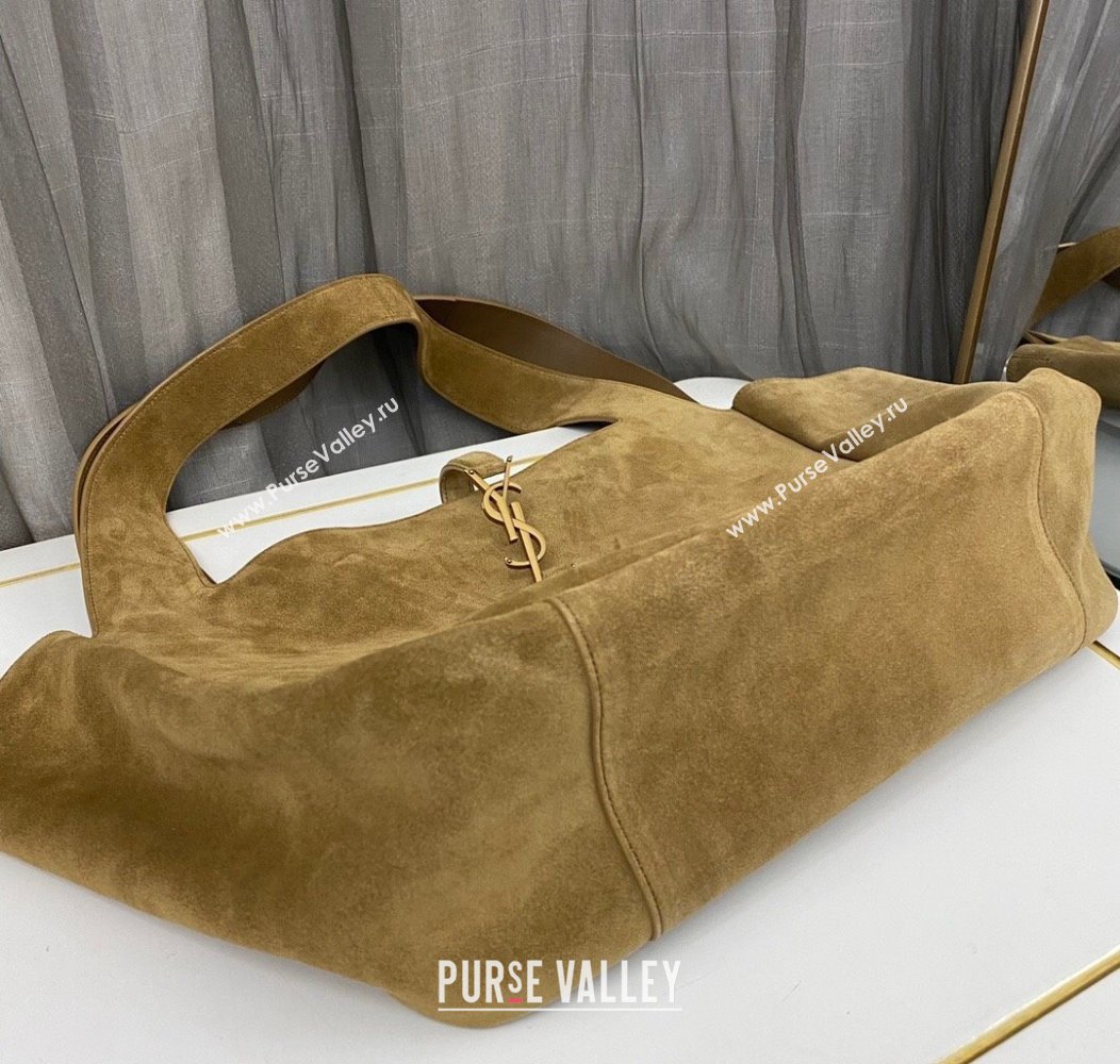 Saint Laurent Bea Tote in Suede 763435 Golden Leaf 2024 (nana-241218027)