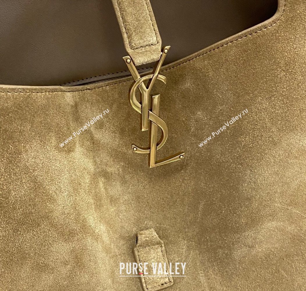 Saint Laurent Bea Tote in Suede 763435 Golden Leaf 2024 (nana-241218027)