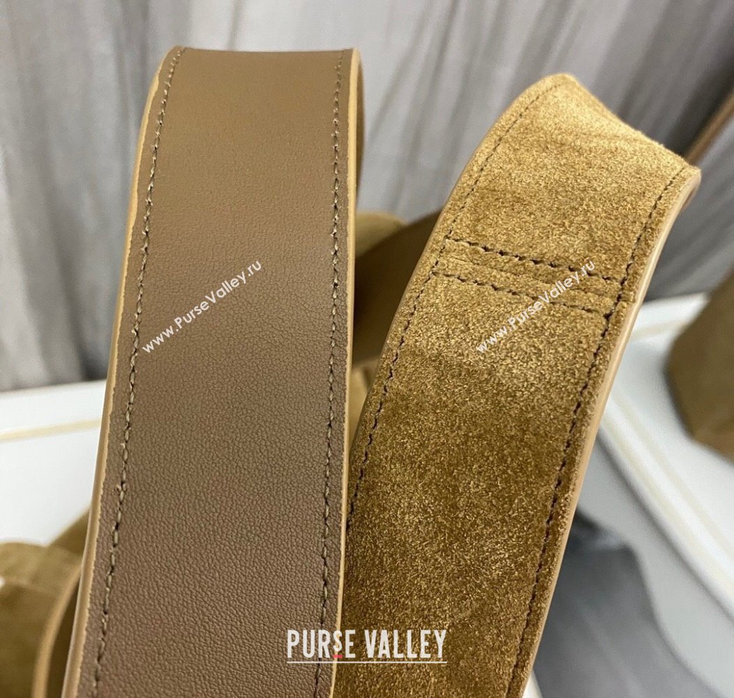 Saint Laurent Bea Tote in Suede 763435 Golden Leaf 2024 (nana-241218027)