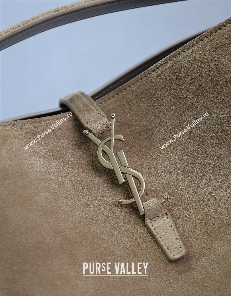 Saint Laurent LE 37 Bucket Bag in Suede Dark Beige 742828 2024 (YY-241218048)