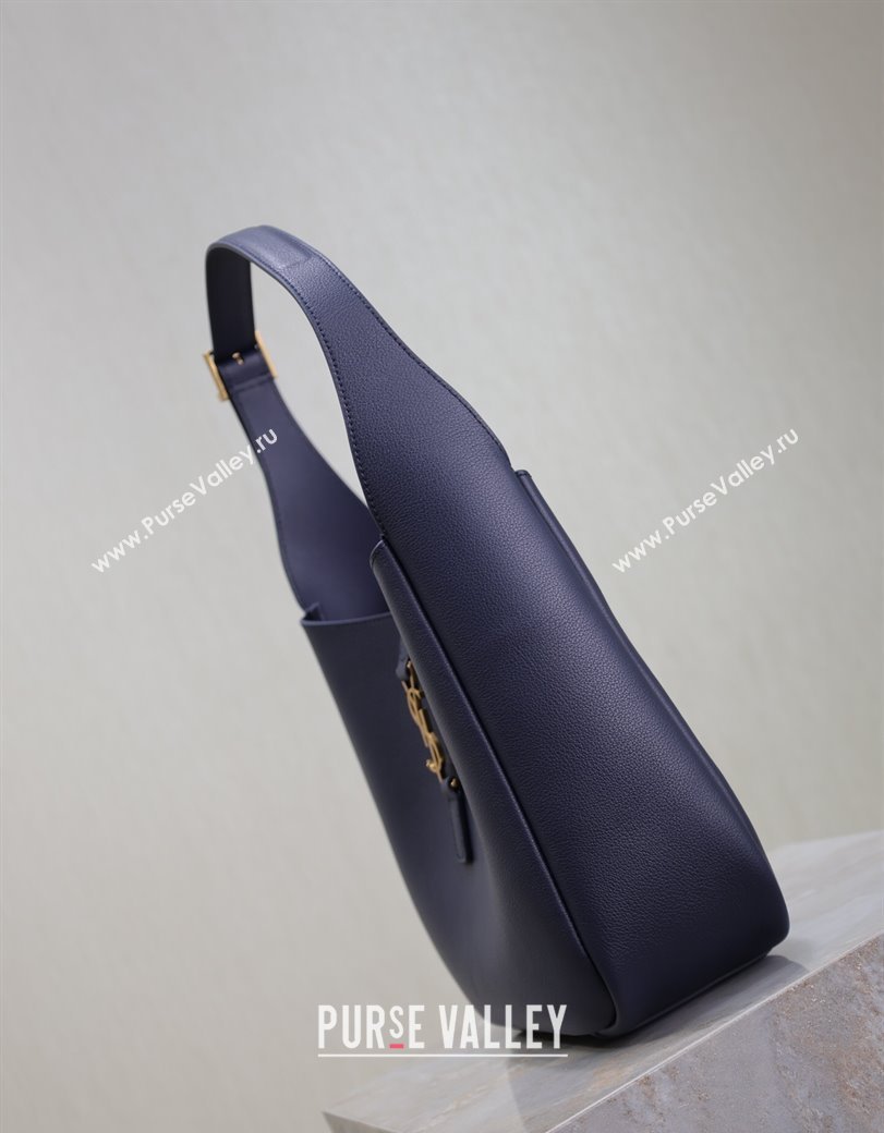 Saint Laurent LE 5 À 7 Supple Small Hobo Bag in Grained Leather 713938 Blue 2024 (YY-241218025)