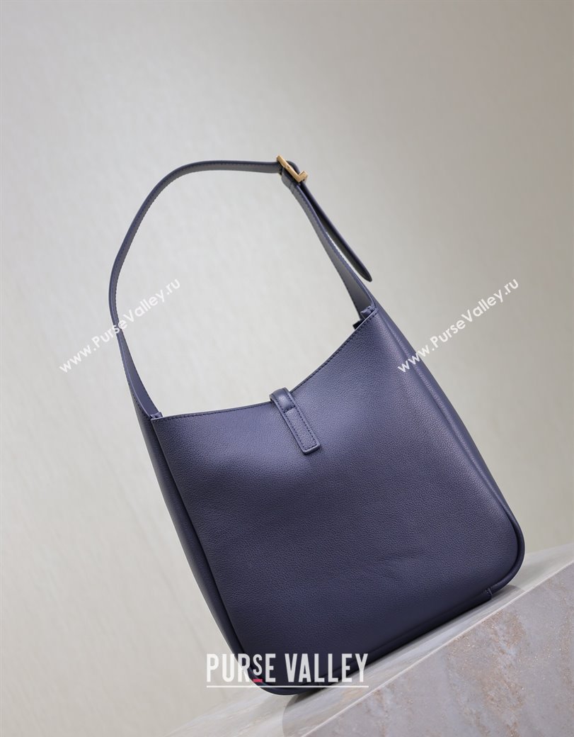 Saint Laurent LE 5 À 7 Supple Small Hobo Bag in Grained Leather 713938 Blue 2024 (YY-241218025)