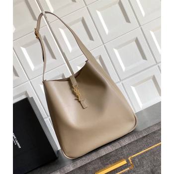 Saint Laurent LE 5 À 7 Supple Large Hobo Bag in Smooth Leather 753837 Dusty Grey 2024 (YY-241218156)