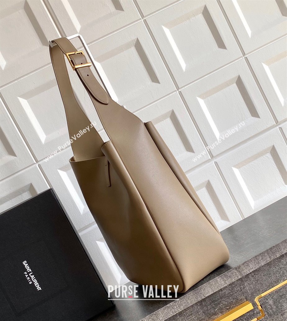 Saint Laurent LE 5 À 7 Supple Large Hobo Bag in Smooth Leather 753837 Dusty Grey 2024 (YY-241218156)