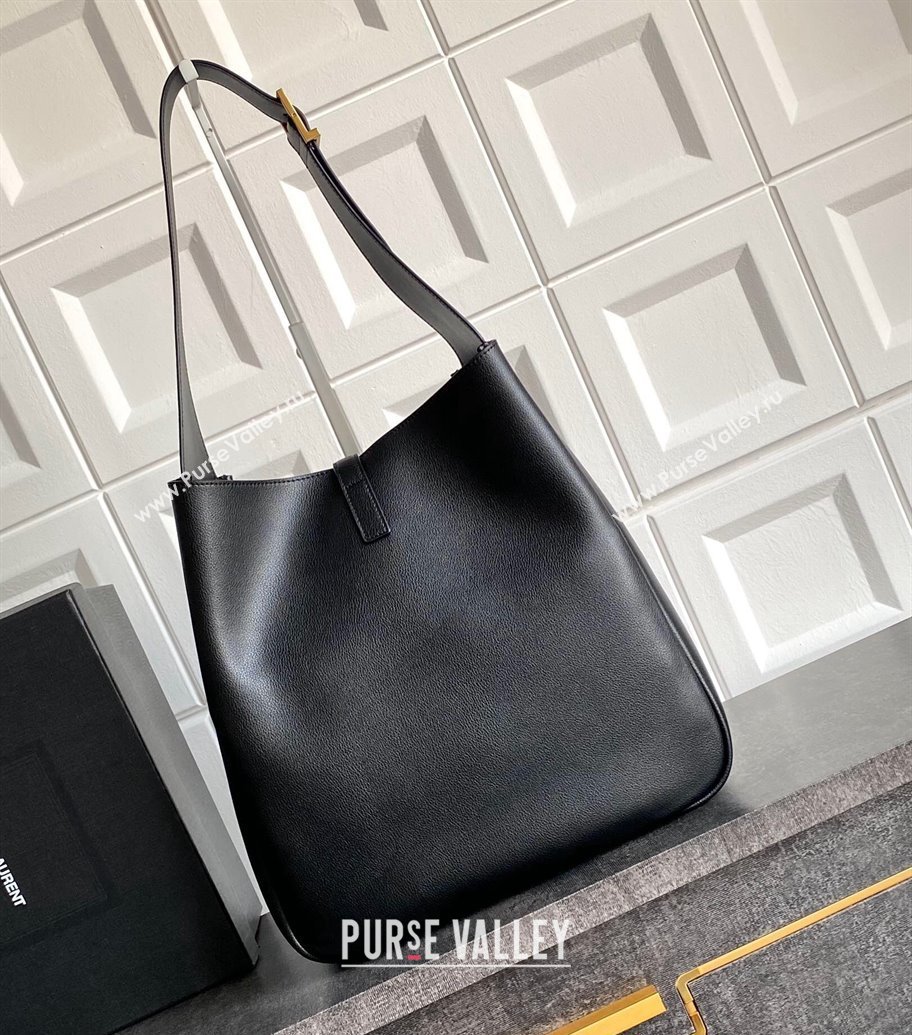 Saint Laurent LE 5 À 7 Supple Large Bucket Bag in Smooth Leather 753837 Black 2024 (YY-241217104)