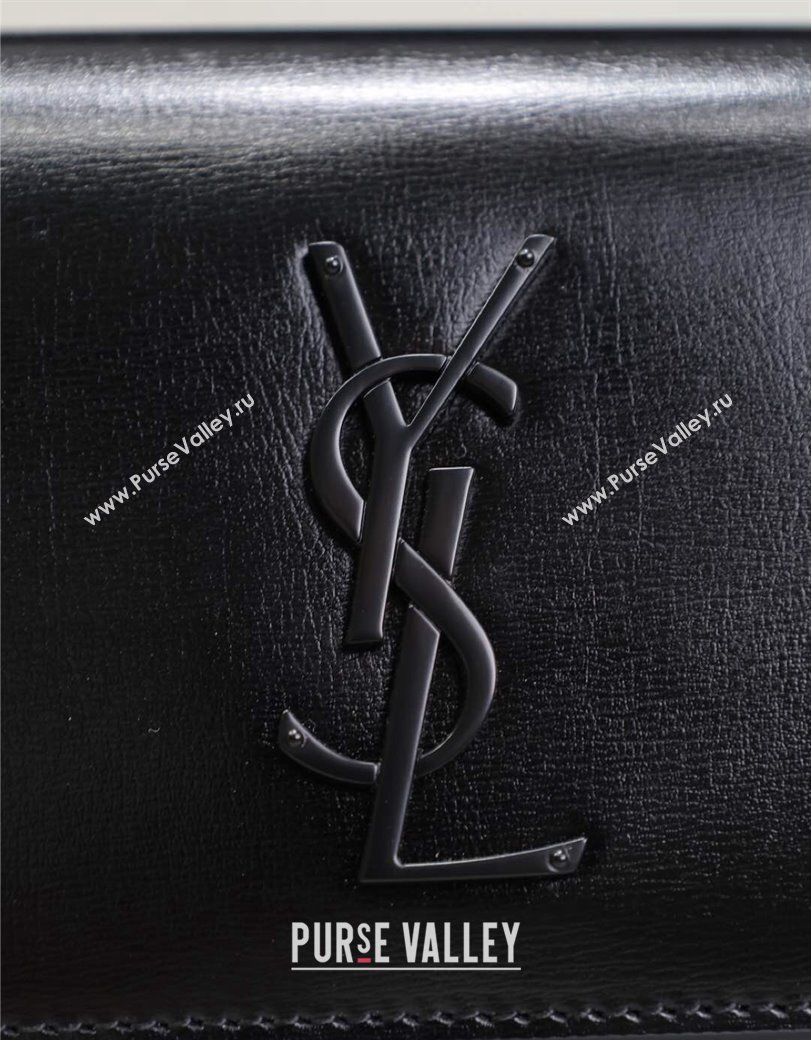 Saint Laurent Sunset Chain Wallet in Smooth Leather 533026 All Black 2024 (YY-241218158)