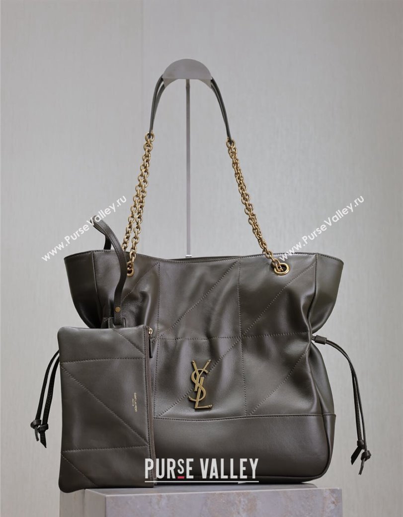 Saint Laurent Jamie 4.3 Large Pochon Tote Bag in Light Musk Lambskin 2024 809824 (YY-241218163)