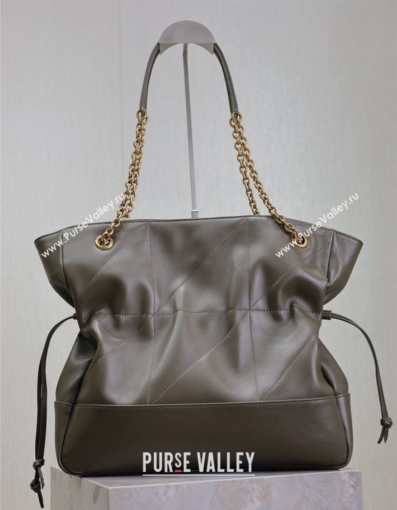 Saint Laurent Jamie 4.3 Large Pochon Tote Bag in Light Musk Lambskin 2024 809824 (YY-241218163)