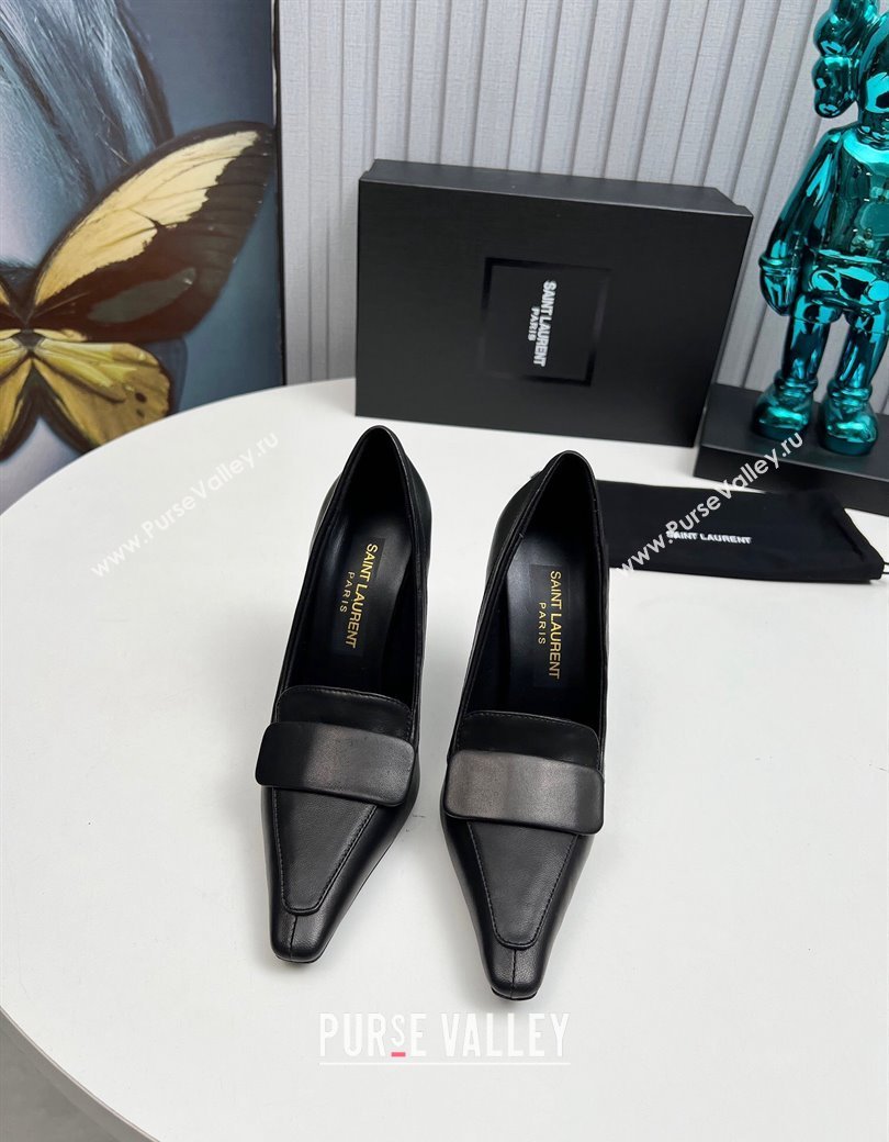 Saint Laurent DORSAY High Heel Pumps 11cm in Calfskin Leather Black 2024 1226 (MD-241226096)