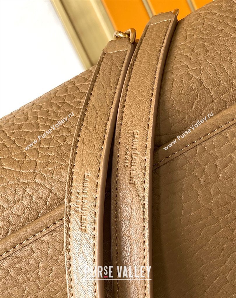 Saint Laurent Medium Niki Bag in Elephant-Grained Lambskin 633178 Caramel Brown 2025 (YY-250409070)
