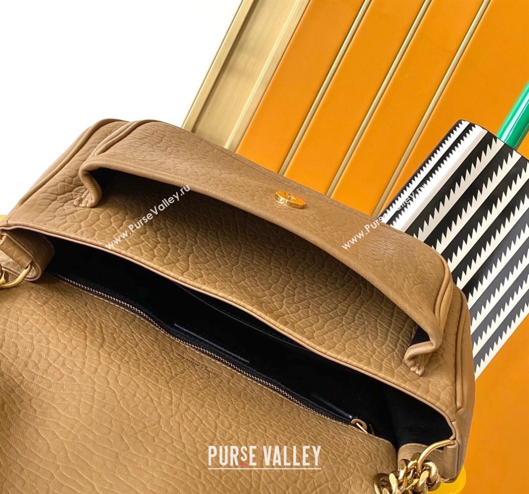 Saint Laurent Medium Niki Bag in Elephant-Grained Lambskin 633178 Caramel Brown 2025 (YY-250409070)