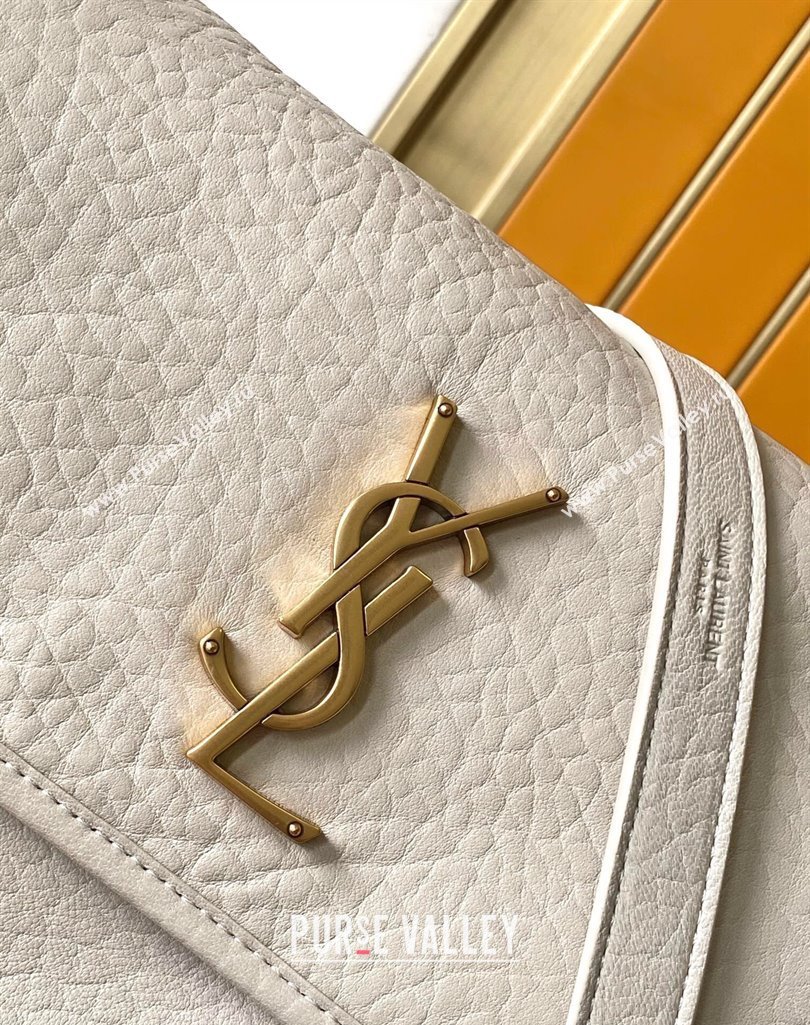 Saint Laurent Medium Niki Bag in Elephant-Grained Lambskin 633178 White 2025 (YY-250409071)