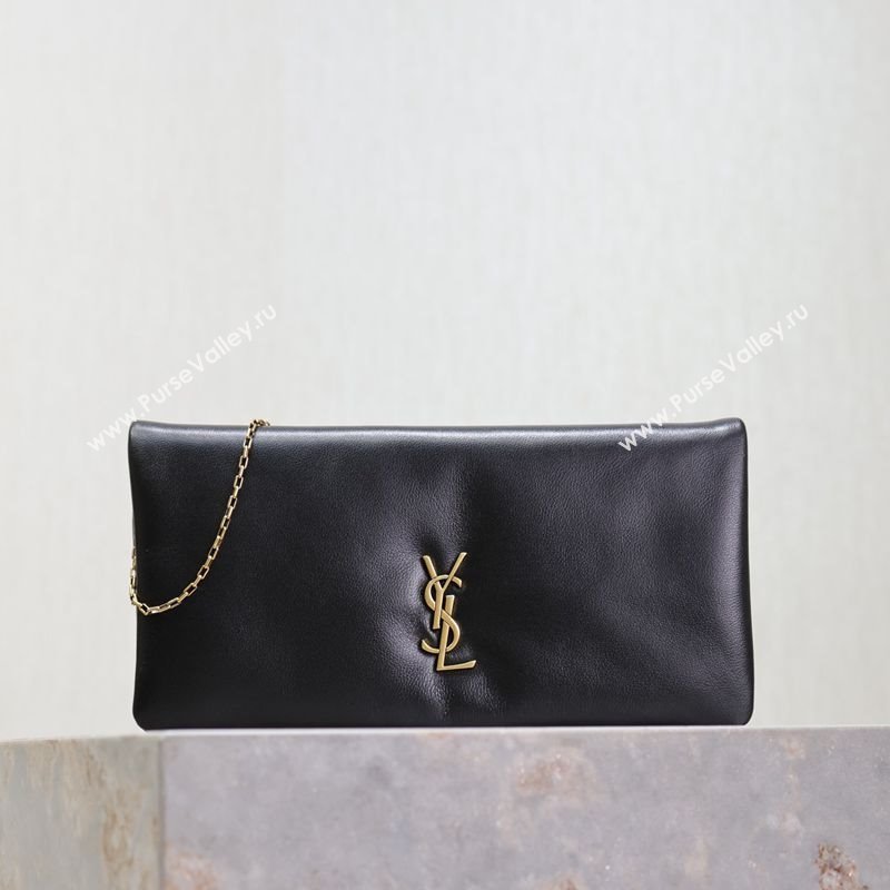 Saint Laurent Calypso Mini Bag in Lambskin Leather 801772 Black 2025 (YY-250409076)
