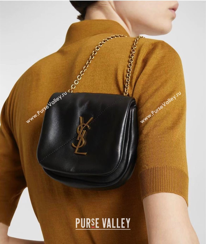 Saint Laurent Jamie 4.3 Mini Chain Bag in Lambskin Leather Brown 2025 766756 (YY-250409081)