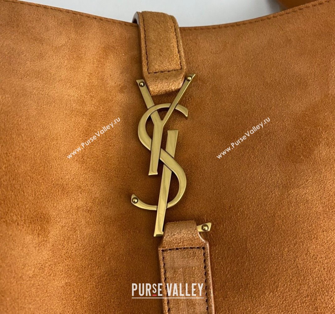 Saint Laurent Bea Tote Bag in Suede 763435 Brown2 2025 (nana-250409041)