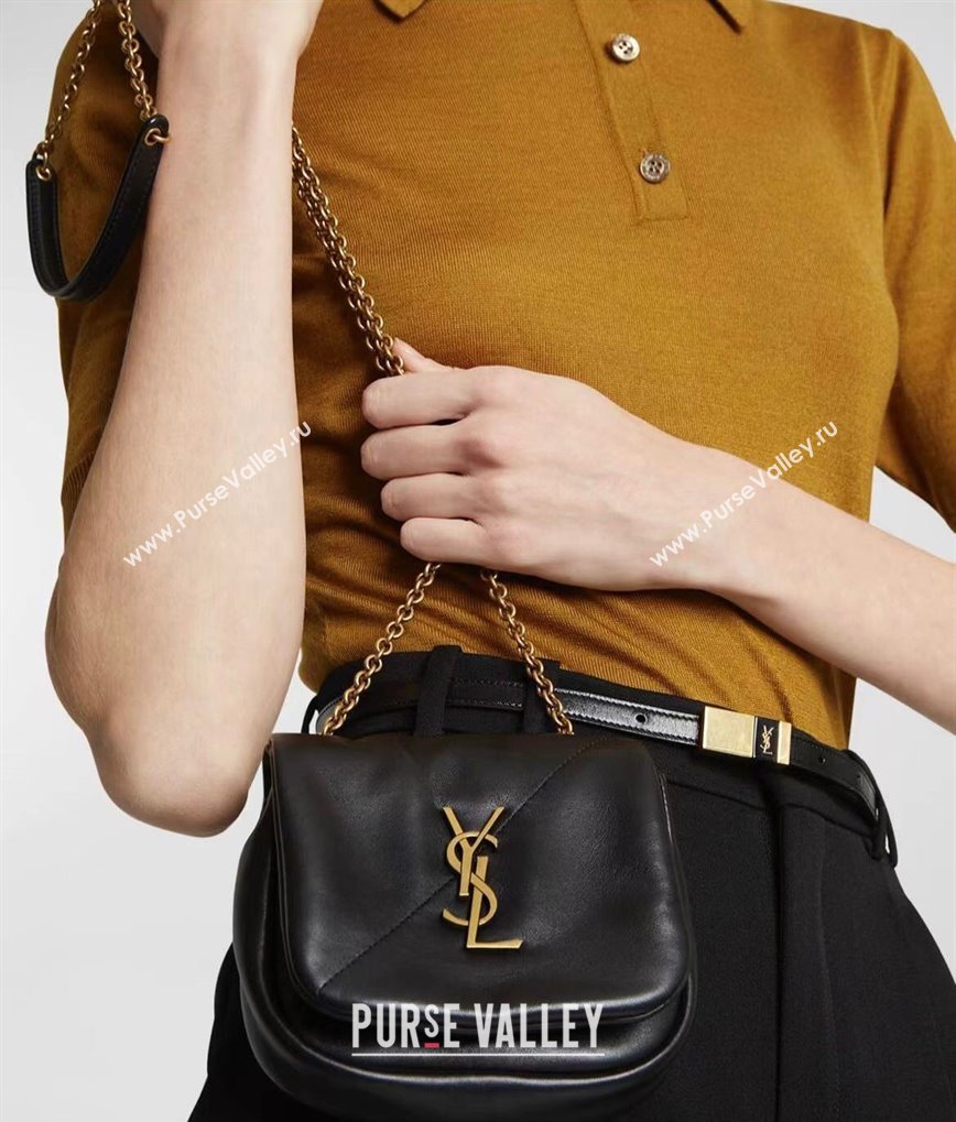 Saint Laurent Jamie 4.3 Mini Chain Bag in Lambskin Leather Brown 2025 766756 (YY-250409081)
