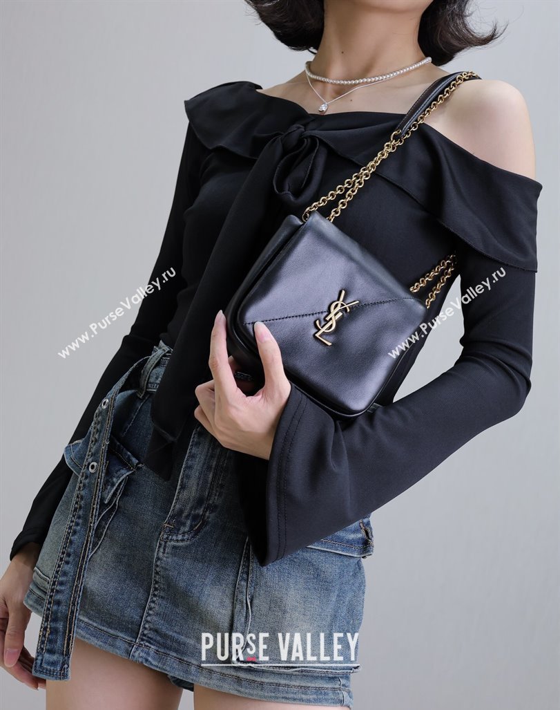 Saint Laurent Jamie 4.3 Mini Chain Bag in Lambskin Leather White 2025 766756 (YY-250409080)